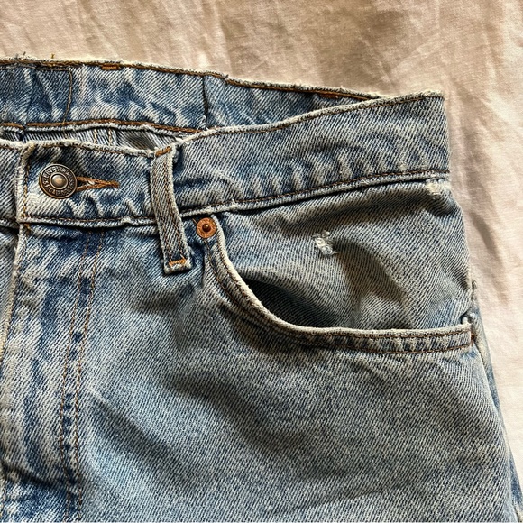 Vintage Orange Tab Levi’s 550 Jeans - Light Wash, Natural distressing, size 27 - Picture 2 of 7